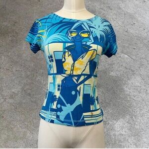 Deadstock Hayes Y2K Euro Summer Graphic Top
